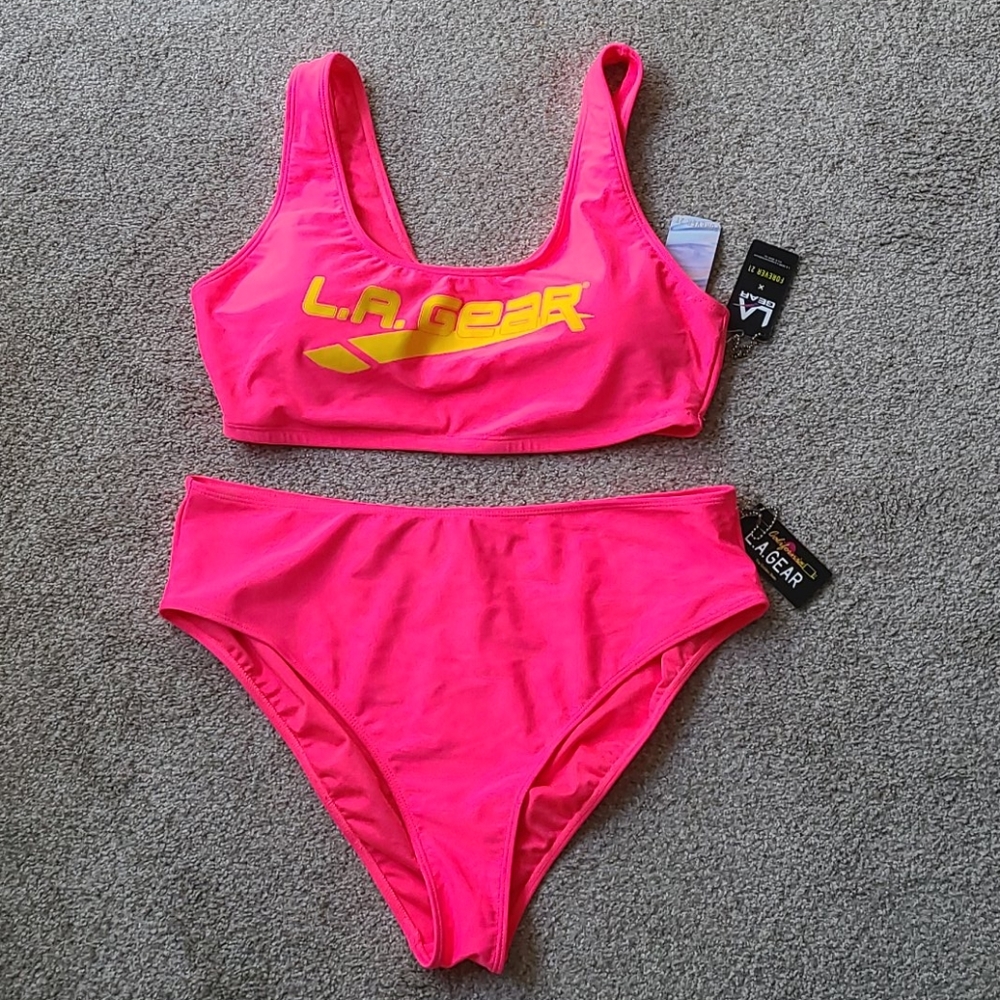 Nwt neon High waisted bikini